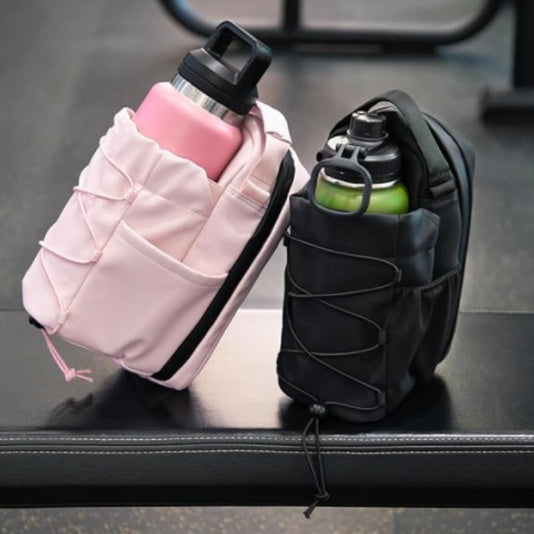 Mıknatıs Özellikli Çok Bölmeli Fitness ve  Su Matarası Taşıma Çantası
