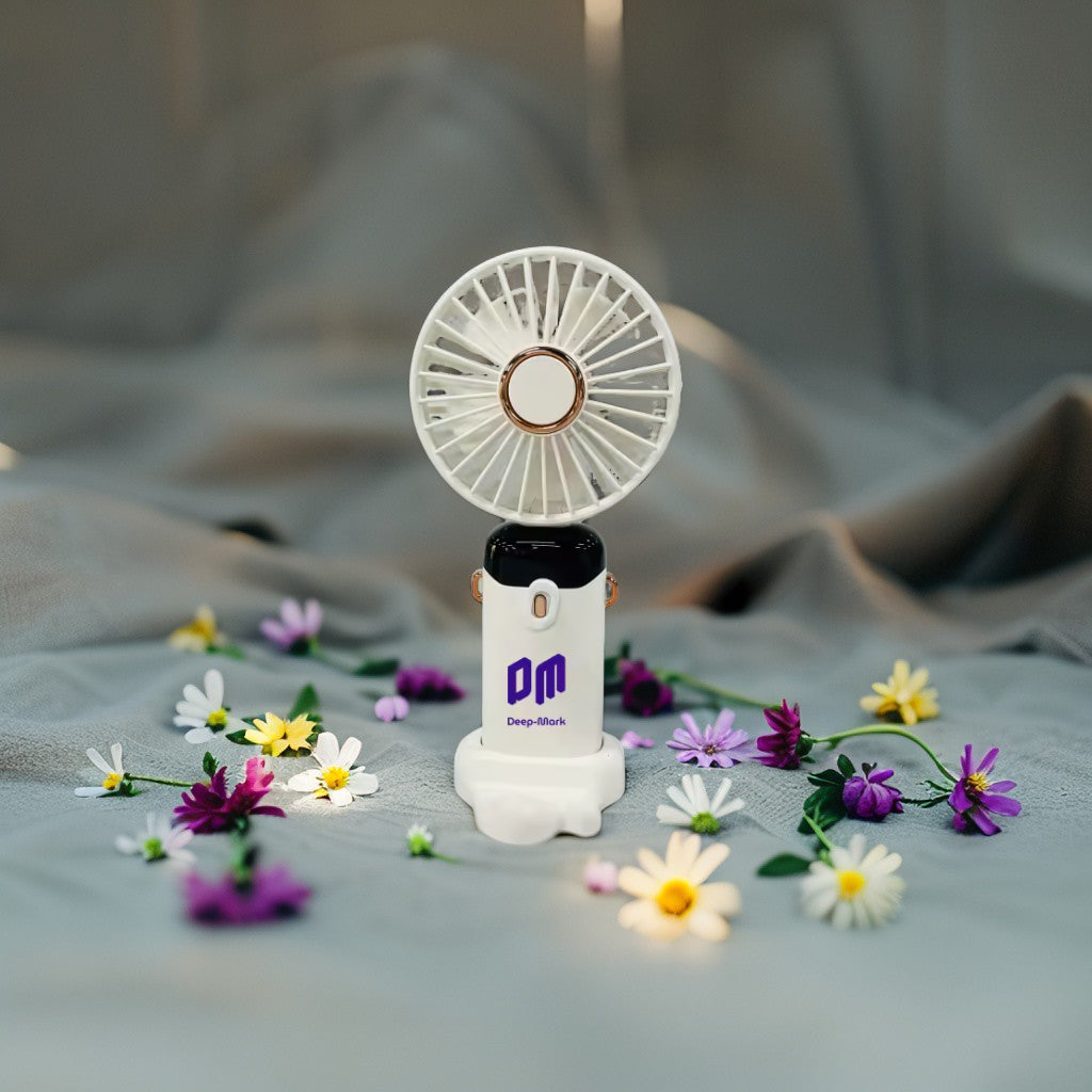 Şarjlı Taşınabilir  Mini El Fanı Dijital Göstergeli (1200 Mah.Pil Gücü) Ultra Hafif Ergonomik