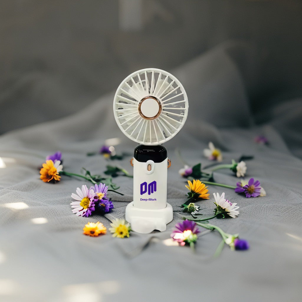 Şarjlı Taşınabilir  Mini El Fanı Dijital Göstergeli (1200 Mah.Pil Gücü) Ultra Hafif Ergonomik