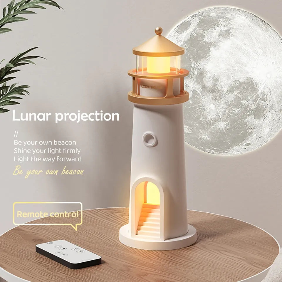 Ay Projeksiyon Deniz Feneri Gece Lambaları Hareket Sensörü Kısılabilir Zamanlama Ortam Gece Lambası Bluetooth Müzik Yılbaşı Doğum Günü Hediyesi