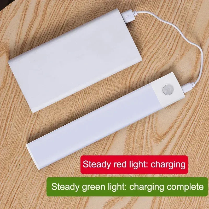 Dolap Altı Işıklar LED Hareket Sensörü Gece Lambası İnce Şarj Edilebilir Kısılabilir Lambalar Mutfak Dolabı Yatak Odası Gardırop Aydınlatma