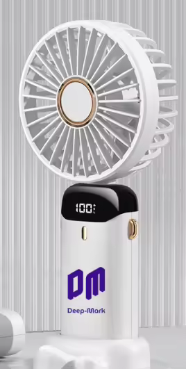 Şarjlı Taşınabilir  Mini El Fanı Dijital Göstergeli (1200 Mah.Pil Gücü) Ultra Hafif Ergonomik