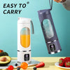 Smoothie Blender USB Şarjlı Taşınabilir Meyve Sıkacağı 8 Bıçaklı Kafa 3 Dişli Ayarlanabilir Çift Kapaklı Tasarım Uzun Ömürlü Yüksek Güçlü Buz Kırıcı