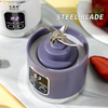 Smoothie Blender USB Şarjlı Taşınabilir Meyve Sıkacağı 8 Bıçaklı Kafa 3 Dişli Ayarlanabilir Çift Kapaklı Tasarım Uzun Ömürlü Yüksek Güçlü Buz Kırıcı
